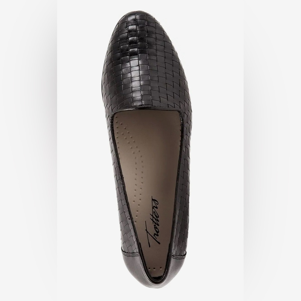 Trotter Liz Black Woven Pattern Slip-ons Women’s size 8N New In Box - Picture 5 of 10